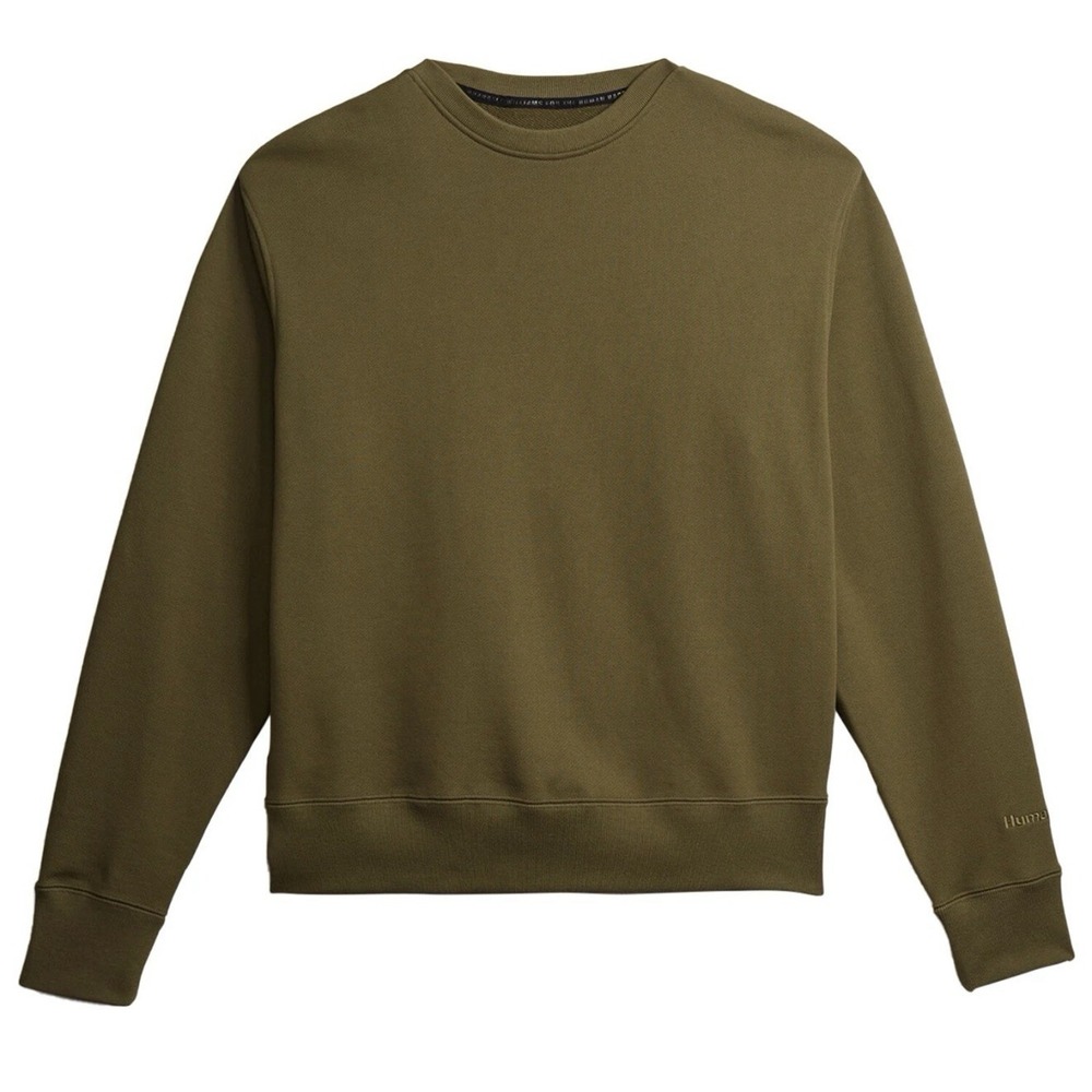 Adidas Pharrell Williams Humanrace Unisex Olive Cargo PW Basics Crew Sz M